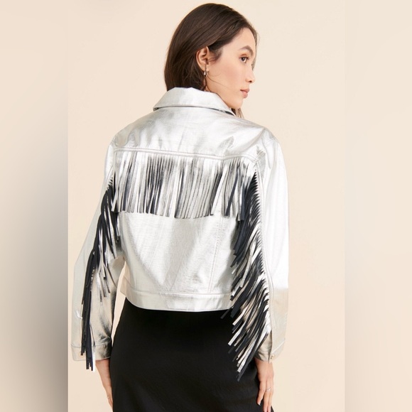 Jules Kae Talia Fringe Jacket size Small - Picture 2 of 5